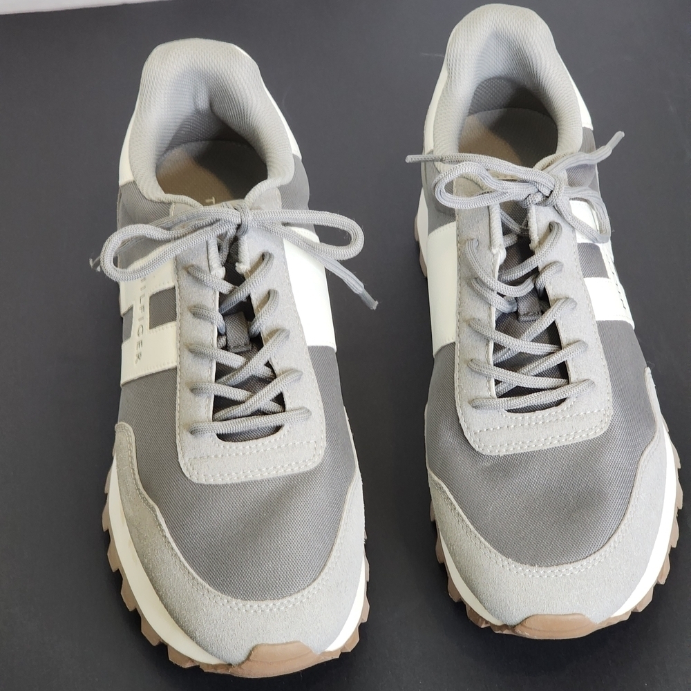 Tommy Hilfiger Gray and White Men's Shoes